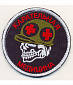 Нашивка на липучке "Карательная Медицина", фон черный, белая окантовка