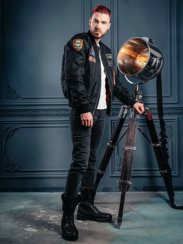 Лётная куртка MA-1 PATCH bomber, black