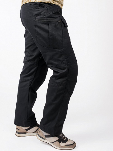 Брюки UTL, fleece, 97%CO 3%PL, Canvas, black