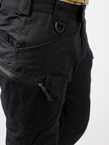 Брюки UTL, fleece, 97%CO 3%PL, Canvas, black