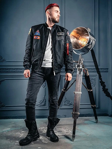 Лётная куртка MA-1 PATCH bomber, black