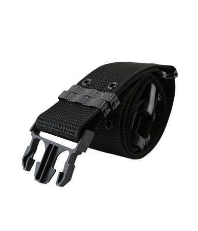 Ремень брючный широкий,  цвет черный