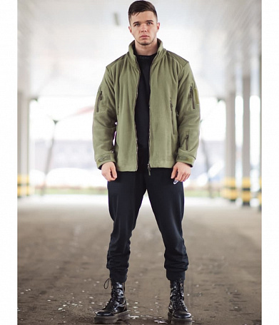 350/Кофта флисовая тактическая без капюшона, olive