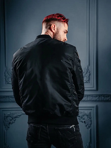Лётная куртка MA-1 PATCH bomber, black