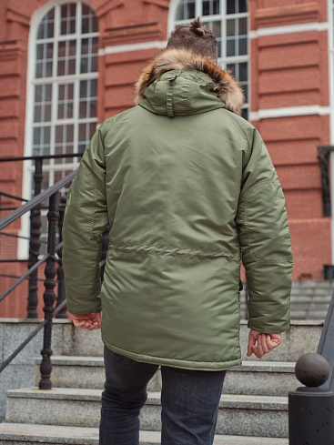 Зимняя мужская куртка аляска N-3B, sage_green