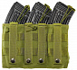 Подсумок без клапана тройной 22*15*3,5, olive